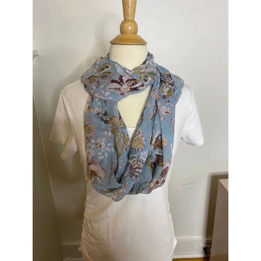 Lavello Lifestyle Chiffon Floral Infinity Scarf‎